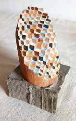 Brooklyn Coffee 2, 2026, by Jos Prol. Painted salvaged wood.