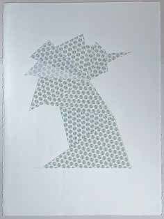 The Bank, 2026, by Rachel Hornaday. Collage, printed envelopes, Rives BFK paper.