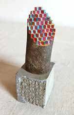 Beech Moment 5, 2026, by Jos Prol. Painted salvaged wood.