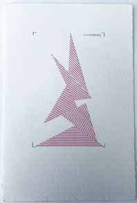 Sprint 1, 2017, by Rachel Hornaday. Collage, printed envelopes, Rives BFK paper.