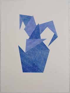 Pan, 2016, by Rachel Hornaday. Collage, printed envelopes, Rives BFK paper.