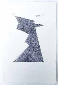 Taxes 2, 2017, by Rachel Hornaday. Collage, printed envelopes, Rives BFK paper.