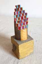 Beech Moment 4, 2026, by Jos Prol. Painted salvaged wood.