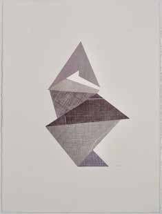 Ship, 2016, by Rachel Hornaday. Collage, printed envelopes, Rives BFK paper.