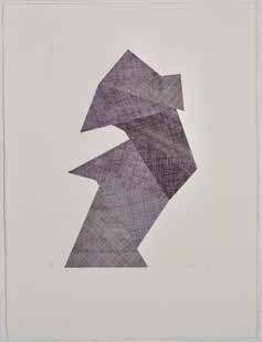 Untitled, 2017, by Rachel Hornaday. Collage, printed envelopes, Rives BFK paper.