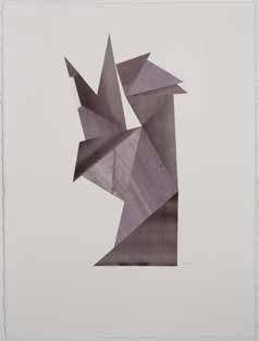 King, 2016, by Rachel Hornaday. Collage, printed envelopes, Rives BFK paper.