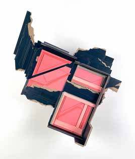 Rooms, 2023, by Ryan Sarah Murphy. Found (unpainted) cardboard, book covers, foamcore.