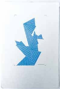 Con Edison 2, 2017, by Rachel Hornaday. Collage, printed envelopes, Rives BFK paper.
